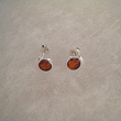 Boucles d'oreilles puce ronde moderne 